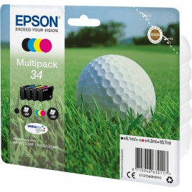 Epson Golf ball C13T34664010 tinteiro Original Preto, Ciano, Magenta, Amarelo Embalagem múltipla 1 peça(s)