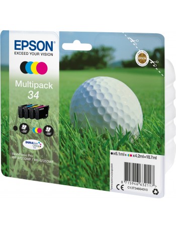 Epson Golf ball C13T34664010 tinteiro Original Preto, Ciano, Magenta, Amarelo Embalagem múltipla 1 peça(s)