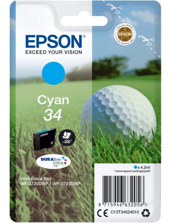 Epson Golf ball C13T34624010 tinteiro Original Ciano 1 peça(s)