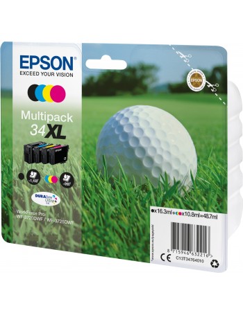 Epson Golf ball C13T34764010 tinteiro Original Preto, Ciano, Magenta, Amarelo Embalagem múltipla 1 peça(s)