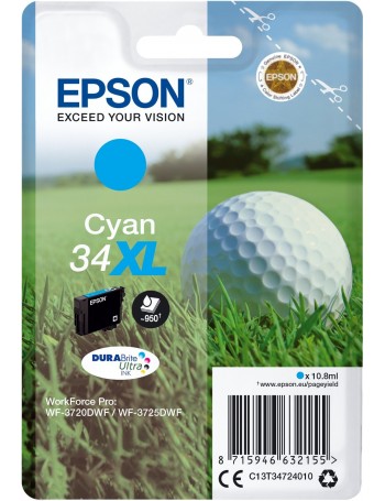 Epson Golf ball C13T34724010 tinteiro Original Ciano 1 peça(s)