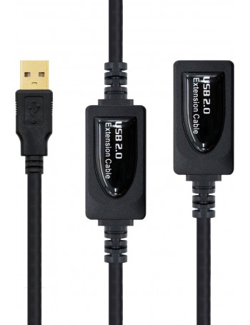 Nanocable 10.01.0212 cabo USB 10 m 2.0 USB A Preto