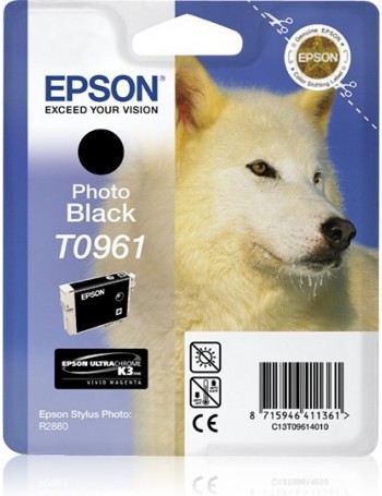 Epson Husky Tinteiro Preto Foto T0961 Tinta UltraChrome K3