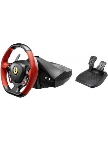 Thrustmaster Ferrari 458 Spider Volante + Pedais Xbox One Preto, Vermelho