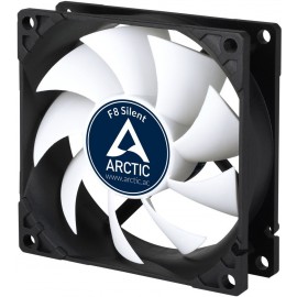 ARCTIC F8 Silent Pasta de computador Ventoinha 8 cm Preto, Branco