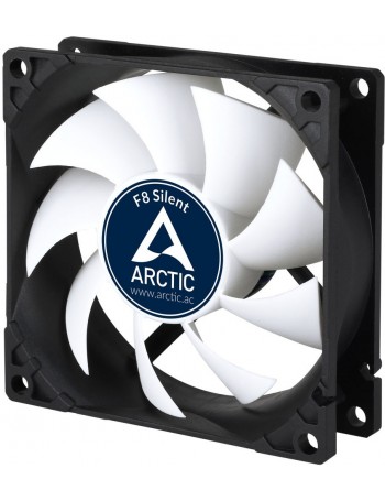 ARCTIC F8 Silent Pasta de computador Ventoinha 8 cm Preto, Branco