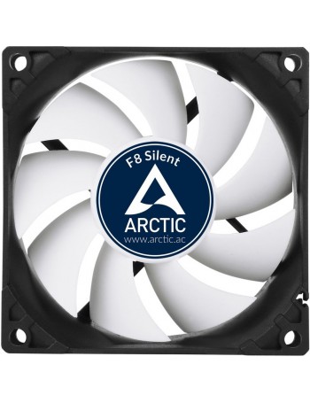 ARCTIC F8 Silent Pasta de computador Ventoinha 8 cm Preto, Branco