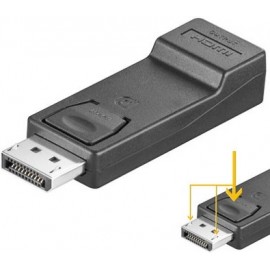 Goobay HDMI DisplayPort Adapter HDMI 19p F DisplayPort 20p M Preto