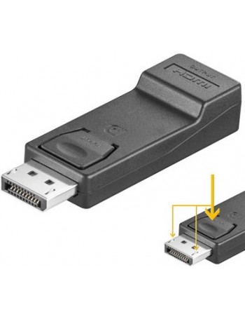 Goobay HDMI DisplayPort Adapter HDMI 19p F DisplayPort 20p M Preto