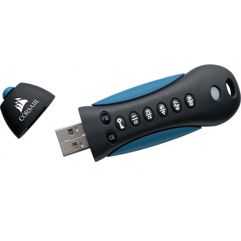 Corsair Padlock 3 64GB unidade de memória USB USB Type-A 3.2 Gen 1 (3.1 Gen 1) Preto, Azul