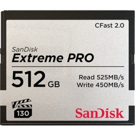 Sandisk Extreme Pro 512GB cartão de memória CFast 2.0