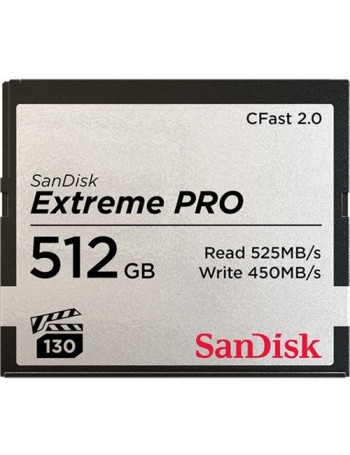 Sandisk Extreme Pro 512GB cartão de memória CFast 2.0