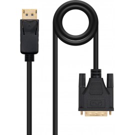 Nanocable 10.15.4502 adaptador de cabo de vídeo 2 m DisplayPort DVI Preto