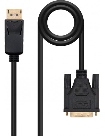 Nanocable 10.15.4502 adaptador de cabo de vídeo 2 m DisplayPort DVI Preto