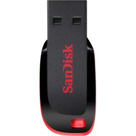 Sandisk Cruzer Blade unidade de memória USB 128 GB USB Type-A 2.0 Preto, Vermelho