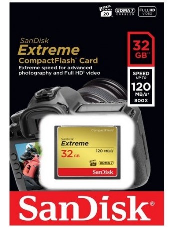 Sandisk 32GB Extreme cartão de memória Flash compacto