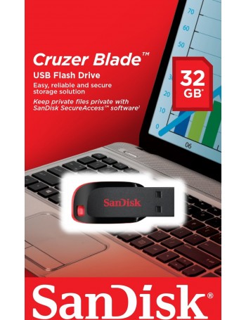 Sandisk Cruzer Blade unidade de memória USB 32 GB USB Type-A 2.0 Preto, Vermelho
