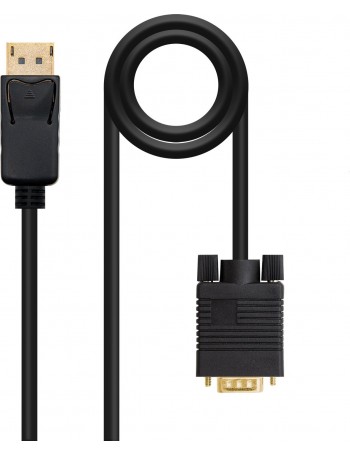 Nanocable 10.15.4402 adaptador de cabo de vídeo 2 m DisplayPort VGA (D-Sub) Preto