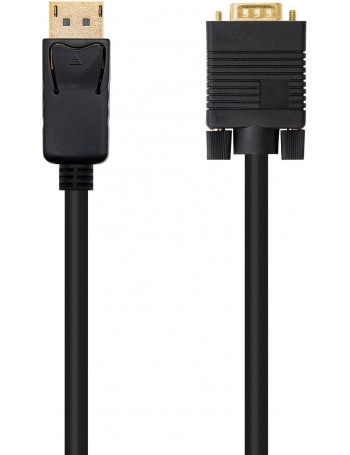 Nanocable 10.15.4402 adaptador de cabo de vídeo 2 m DisplayPort VGA (D-Sub) Preto