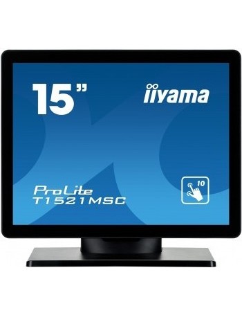 iiyama ProLite T1521MSC-B1 ecrã tátil 38,1 cm (15") 1024 x 768 pixels Preto Multitoque Tampo de mesa
