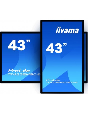 iiyama ProLite TF4338MSC-B2AG ecrã tátil 109,2 cm (43") 1920 x 1080 pixels Preto Multitoque Quiosque