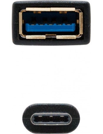 Nanocable USB 3.1, 0.15m cabo USB 0,15 m 3.2 Gen 2 (3.1 Gen 2) USB A USB C Preto