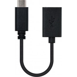 Nanocable USB 2.0, 0.15m cabo USB 0,15 m USB C USB A Preto