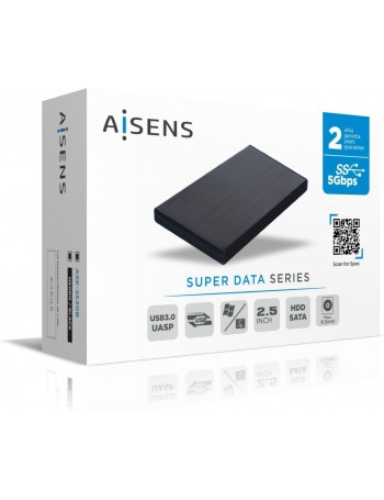 AISENS ASE-2530B Caixa para Discos Rígidos 2.5" Caixa de disco rígido Preto