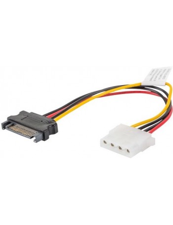 Lanberg CA-SAHD-10CU-0015 cabo SATA 0,15 m SATA 13-pin + Molex (4-pin) SATA 15-pin Preto, Vermelho, Amarelo