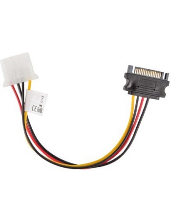 Lanberg CA-SAHD-10CU-0015 cabo SATA 0,15 m SATA 13-pin + Molex (4-pin) SATA 15-pin Preto, Vermelho, Amarelo