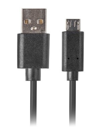 Lanberg CA-USBM-20CU-0018-BK cabo USB 1,8 m 2.0 Micro-USB A USB C Preto