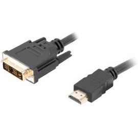 Lanberg CA-HDDV-10CC-0030-BK adaptador de cabo de vídeo 3 m HDMI Type A (Standard) DVI-D Preto