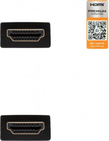 Nanocable HDMI V2.0, 2m cabo HDMI HDMI Type A (Standard) Preto