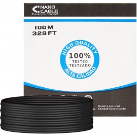 Nanocable 10.20.0502-EXT-BK cabo de rede 100 m Cat6 U UTP (UTP) Preto