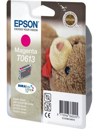 Epson Teddybear Tinteiro Magenta T0613 Tinta DURABrite Ultra (c alarme RF+AM)