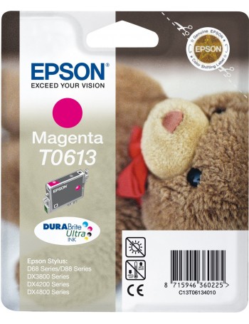 Epson Teddybear Tinteiro Magenta T0613 Tinta DURABrite Ultra (c alarme RF+AM)
