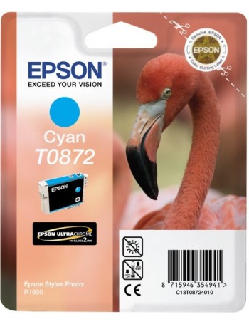 Epson Flamingo Tinteiro Cyan T0872 Ultra Gloss High-Gloss 2