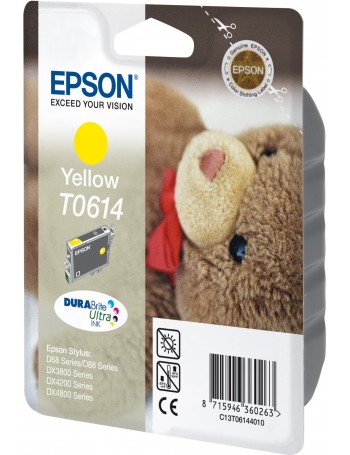 Epson Teddybear Tinteiro Amarelo T0614 Tinta DURABrite Ultra
