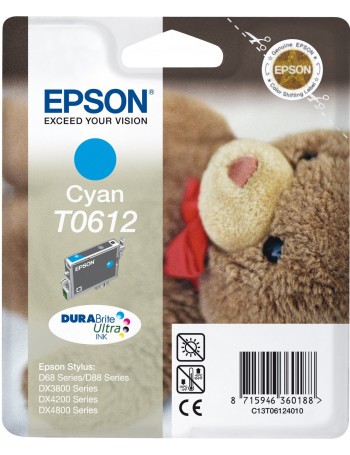 Epson Teddybear Tinteiro Cyan T0612 Tinta DURABrite Ultra