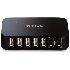 D-Link DUB-H7 USB 2.0 Type-B 480 Mbit s Preto