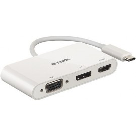 D-Link DUB-V310 base & duplicador de portas Com fios USB 3.2 Gen 1 (3.1 Gen 1) Type-C Branco