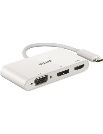 D-Link DUB-V310 base & duplicador de portas Com fios USB 3.2 Gen 1 (3.1 Gen 1) Type-C Branco