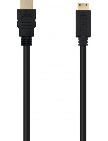 Nanocable 10.15.0901 cabo HDMI 1 m HDMI Type A (Standard) HDMI Type C (Mini) Preto