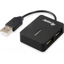 Equip 128952 hub de interface USB 2.0 480 Mbit s Preto