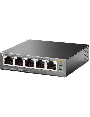 TP-LINK TL-SG1005P Não-gerido Gigabit Ethernet (10 100 1000) Preto Apoio Power over Ethernet (PoE)