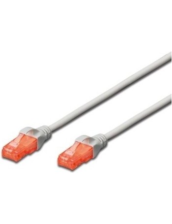 Ewent EW-6U-005 cabo de rede 0,5 m Cat6 U UTP (UTP) Cinzento