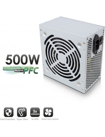 Ewent EW3907 fonte de alimentação 500 W 20+4 pin ATX ATX Cinzento