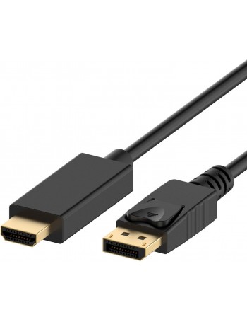 Ewent EC1431 adaptador de cabo de vídeo 1,8 m DisplayPort HDMI Type A (Standard) Preto