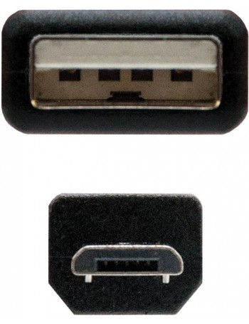 Nanocable 10.01.0500 cabo USB 0,8 m 2.0 USB A Micro-USB B Preto