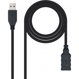 Nanocable 10.01.0902-BK cabo USB 2 m 3.2 Gen 1 (3.1 Gen 1) USB A Preto